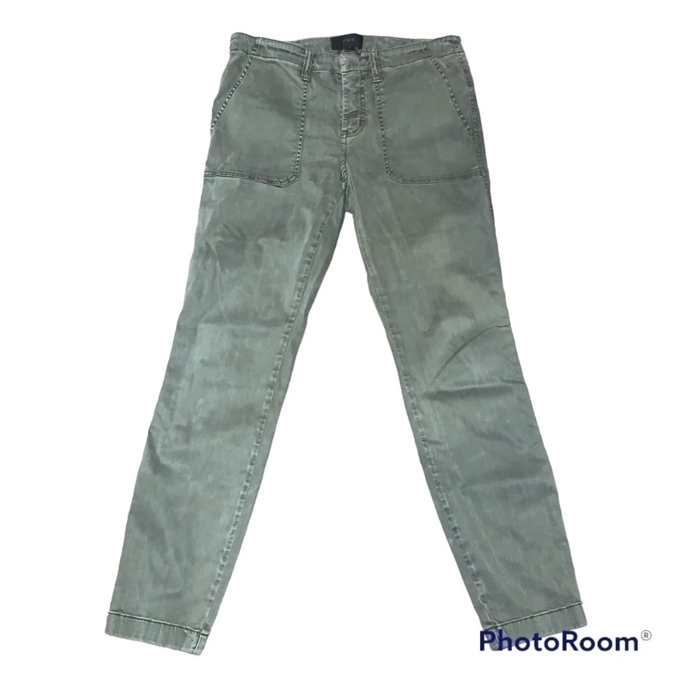 J. CREW Green chinos Size 28 Preppy Straight Leg